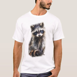 Flauschiger Waschbär Wald Bandit Männer T-Shirt