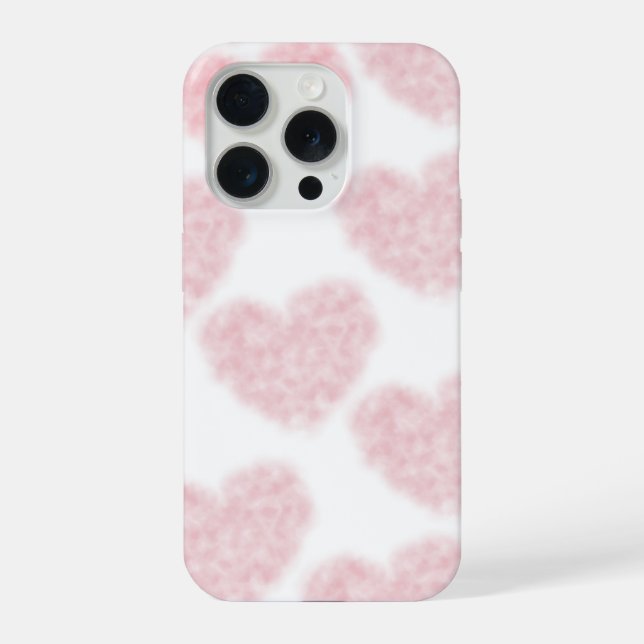 Flauschiges Baumwollherz iPhone Hülle (Rückseite)