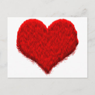 Flauschiges Herz Postkarte