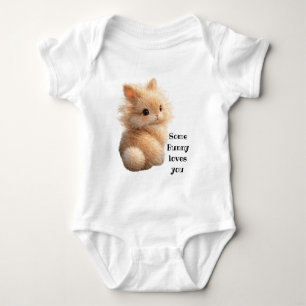 Flauschiges Kaninchen: Irgendein Hase liebt dich Baby Strampler