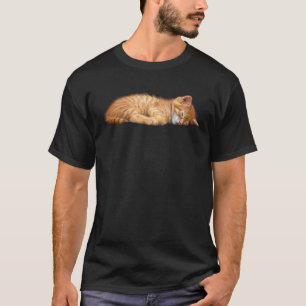 Flauschiges Kätzchen Katze Schlaf Faules Katzen kl T-Shirt