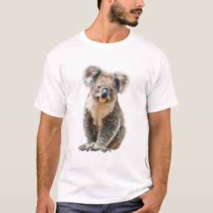 Flauschiges Koala-Porträt Graubraunes Fell Männer T-Shirt