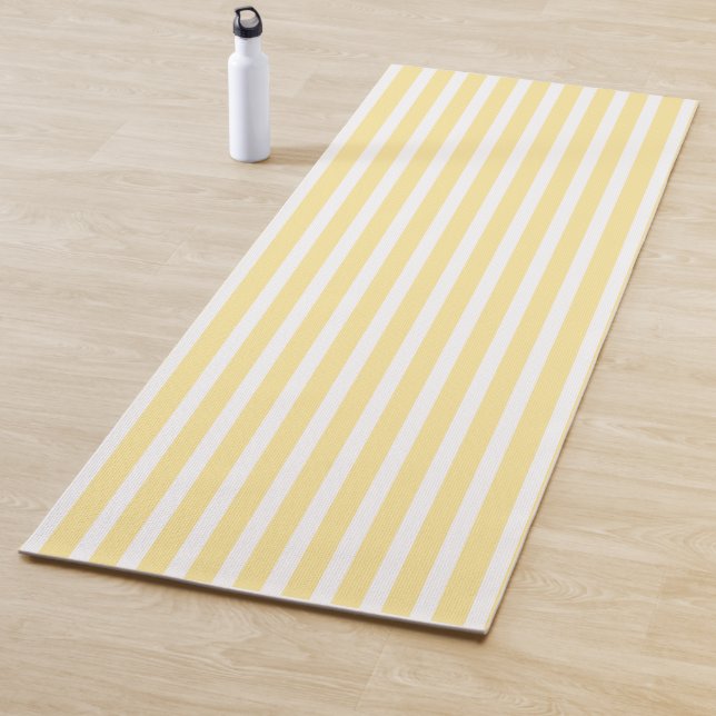 Flavescent Yellow  Vertical Stripped  Yogamatte (Beispiel)
