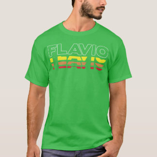 Flavio Vorname Lustig Vintage Sonnenuntergang Flav T-Shirt