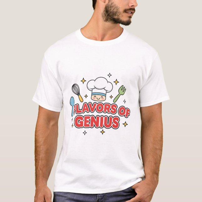 Flavors of Genius – Cute Chef Creativity T-Shirt (Vorderseite)