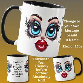Flawless?  Add Name Message, Fabulous Eyes Face Tasse