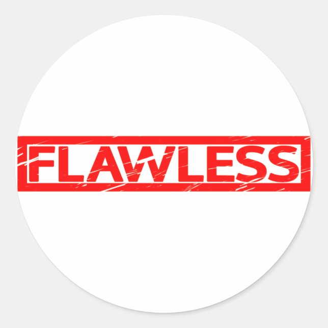 Flawless-Briefmarke Runder Aufkleber (Vorderseite)