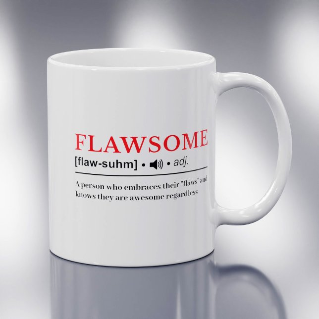 Flawsome - Customizable Dictionary Definition Kaffeetasse (Von Creator hochgeladen)