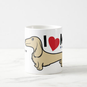 FLDR "ich Liebe mein" blonder Dackel-Becher LH Tasse