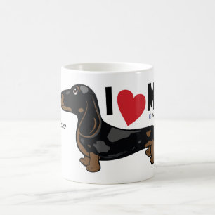 FLDR "ich Liebe mein" glattes Dapple Dackel-Becher Kaffeetasse