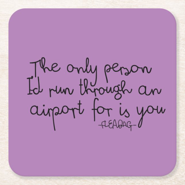 Fleabag Zitat Rechteckiger Pappuntersetzer (Vorderseite)