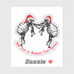 Fleas Navidad Christmas Aufkleber<br><div class="desc">* Händchen und Tanzen fröhlich, Weihnachtsmannmützen auf tanzenden Flöhen ~ FLEAS NAVIDAD! * Verschiedene Größen Optionen und wählen Sie matt glänzend oder transparent! * Fügen Sie Ihre Text-, Familienname-, Ereignis-, Jahres- oder kurze Nachricht hinzu oder entfernen Sie die Textoption. * Verwenden Sie für die Dekoration Ihres Altars oder Sportflaschen, Schrottbuchung,...</div>
