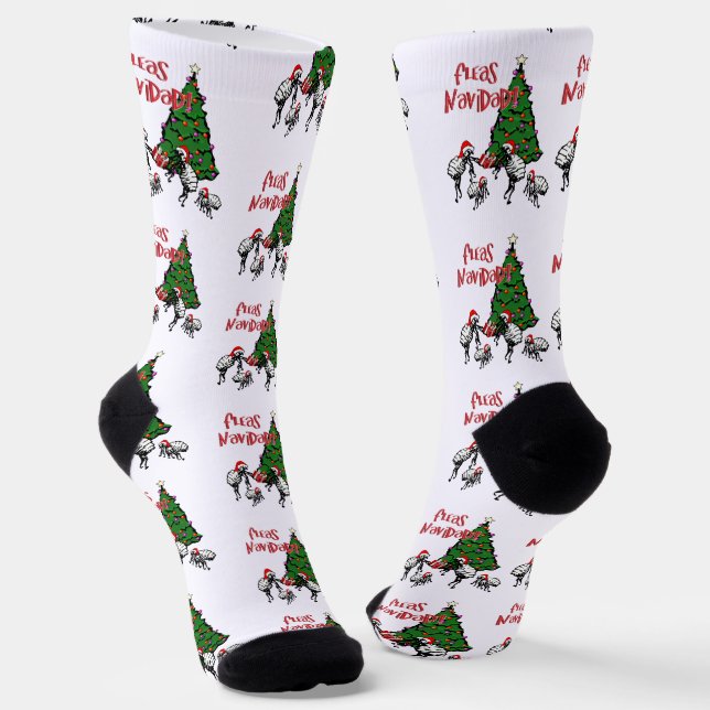 Fleas Navidad Christmas Socken (Gewinkelt)