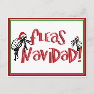 Fleas Navidad - Tanzende Weihnachtsflotten Feiertagspostkarte