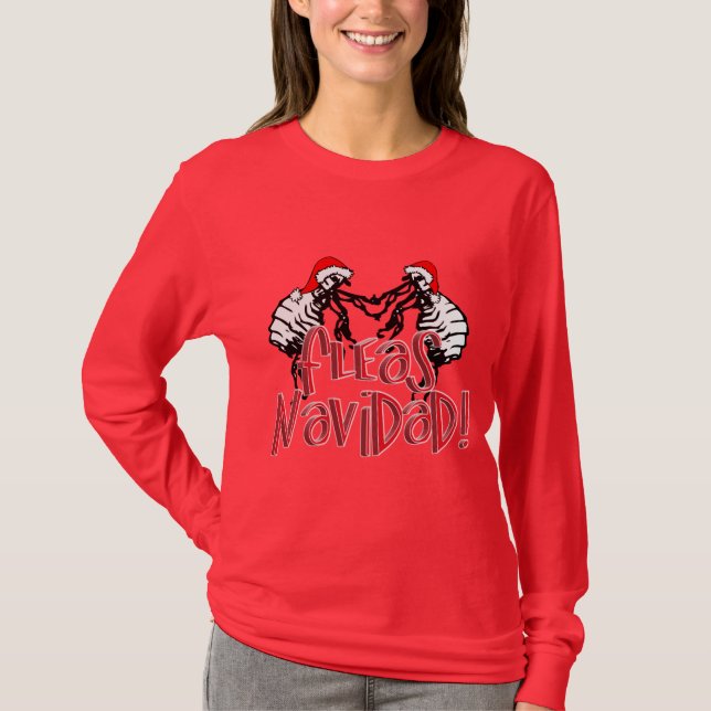 Fleas Navidad - Tanzende Weihnachtsflotten T-Shirt (Vorderseite)