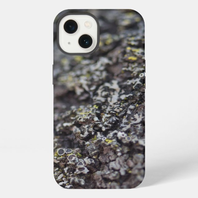 Flechte auf Baumrinde iPhone Hülle (Rückseite)