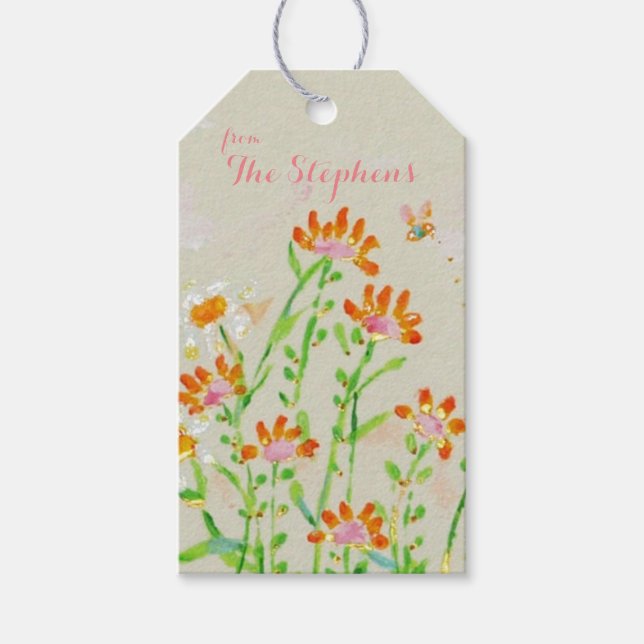Flechtgeschenk-Tag Geschenkanhänger (Vorderseite)
