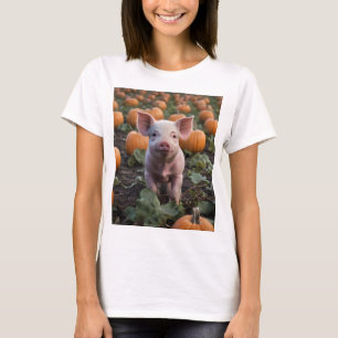 **"Fleck der Freude: Ein glückliches Ferkel unter T-Shirt