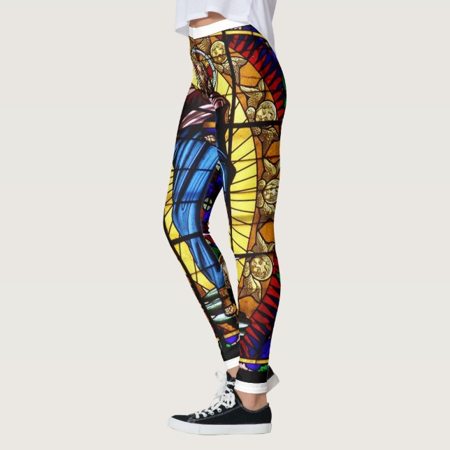Fleck-Glaskirchen-Fenster-Leggings Leggings (Links)