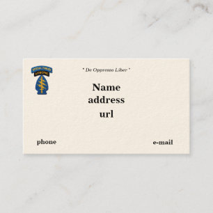 Flecken der Kraft-grüne Barett-Förster-SFG SF Visitenkarte