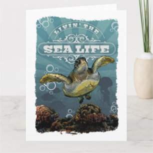 Fleckenkarte "Livin' the Sea Life" Karte
