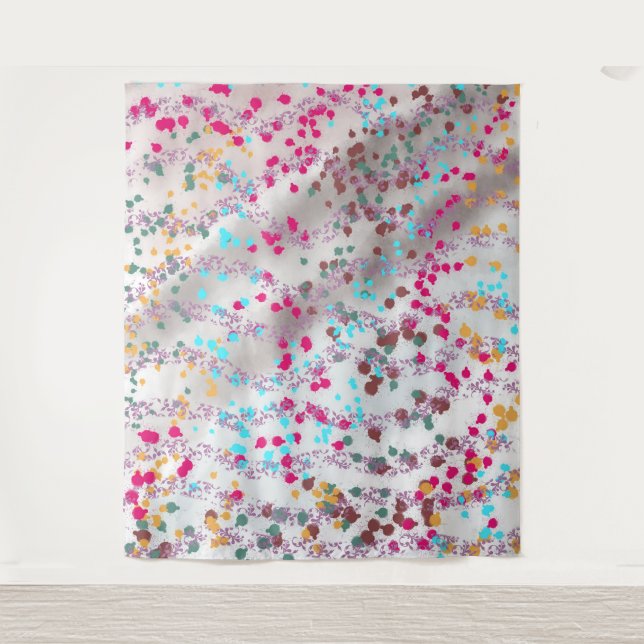 Fleckentexte Farbvolle Kunst Wandteppich (Vorderseite)