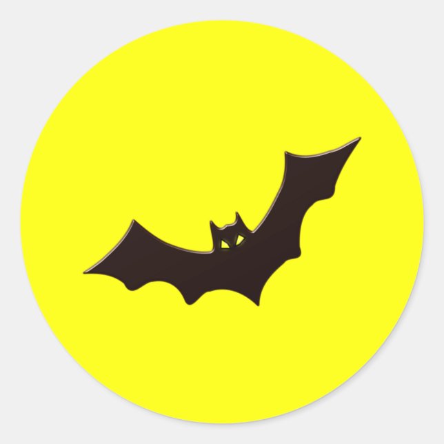 Fledermaus bat runder aufkleber (Vorderseite)
