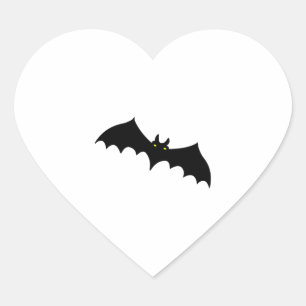 Fledermaus halloween Herz-Aufkleber