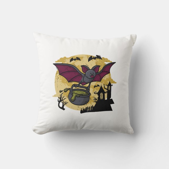 Fledermaus Halloween Kissen (Vorderseite)