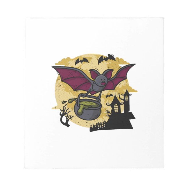 Fledermaus Halloween Notizblock (Vorderseite)