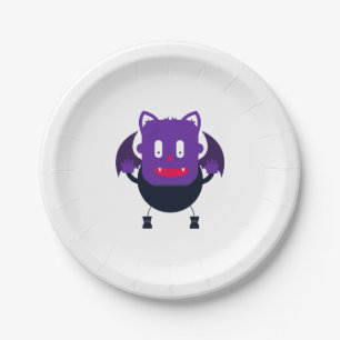 Fledermaus halloween pappteller