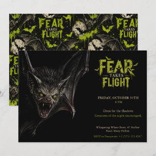 Fledermaus-Halloween-Party - Dark Wings Halloween Einladung