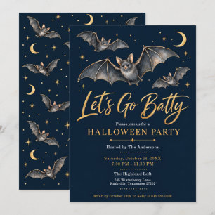 Fledermaus-Halloween-Party Einladung