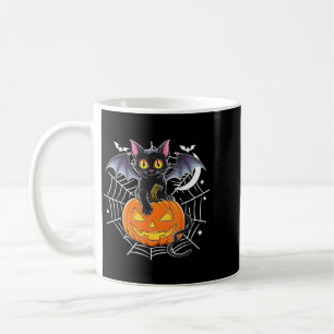 Fledermaus Halloween _ schwarze Katzenfledermaus F Kaffeetasse