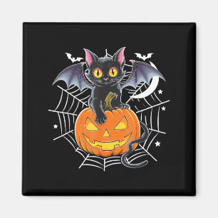 Fledermaus Halloween _ schwarze Katzenfledermaus F Magnet