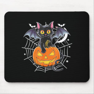 Fledermaus Halloween _ schwarze Katzenfledermaus F Mousepad