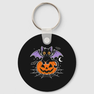 Fledermaus Halloween _ schwarze Katzenfledermaus F Schlüsselanhänger