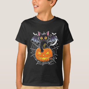 Fledermaus Halloween _ schwarze Katzenfledermaus F T-Shirt