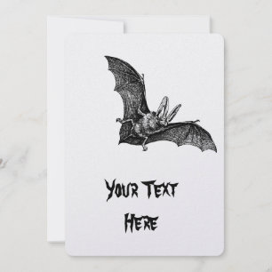 Fledermaus im Vintage-Flug Gothic-Vampir Dankeskarte