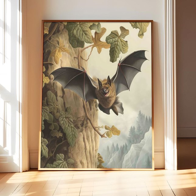 Fledermaus-Kunstposter, Tierabstrakte Wandkunst  Poster (Von Creator hochgeladen)