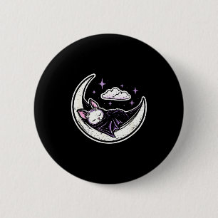 Fledermaus Mond gruselig süß kawaii Pastell Goth p Button