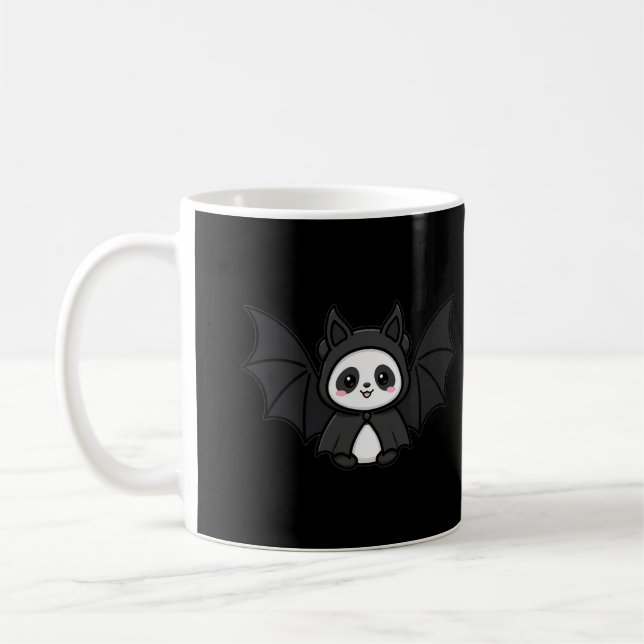 Fledermaus-Panda-Halloween Kaffeetasse (Links)