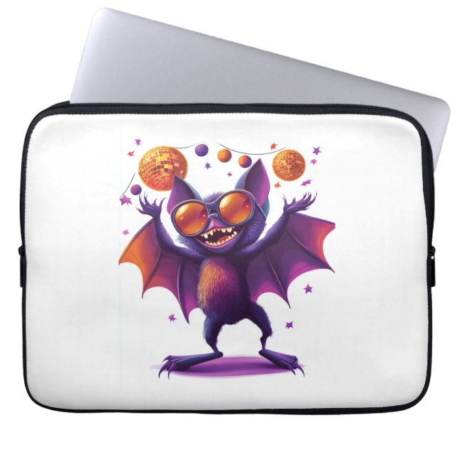 Fledermaus-tastische Party Laptopschutzhülle (Vorderseite)