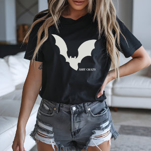 Fledermaus verrückte lustige Halloween-Minimal-Des Tri-Blend Shirt