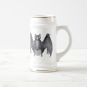 Fledermaus Vintage Art Gothic Punk Deutscher Bierk Bierglas