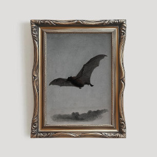 Fledermaus-Wandkunst, melancholische druckbare Wan Poster