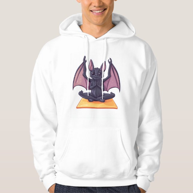 Fledermaus Yoga Fluss Hoodie (Vorderseite)