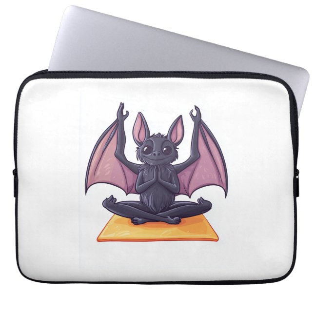 Fledermaus Yoga Fluss Laptopschutzhülle (Vorderseite)