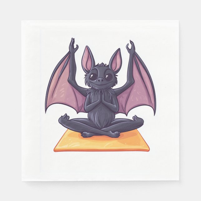 Fledermaus-Yoga-Fluss Serviette (Vorderseite)