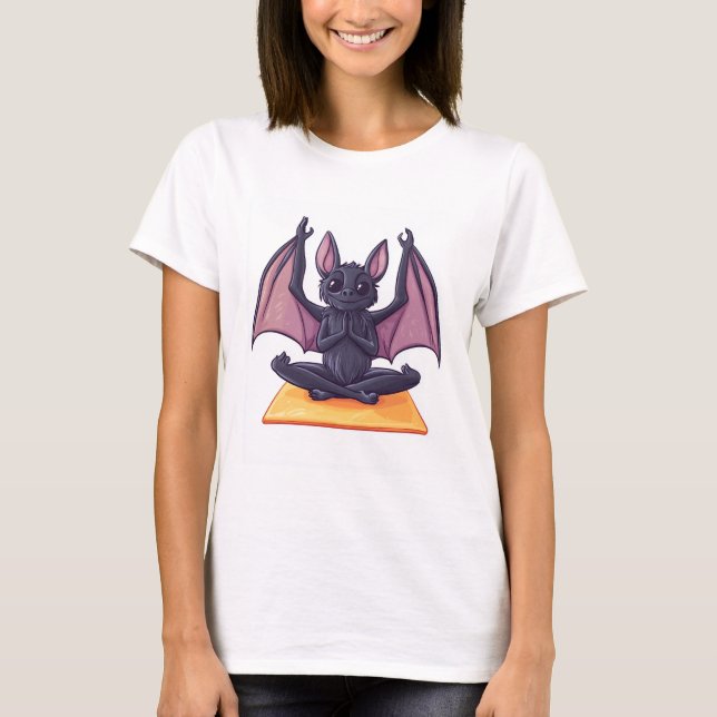 Fledermaus-Yoga-Fluss T-Shirt (Vorderseite)